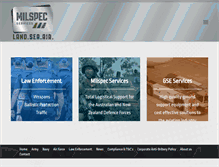 Tablet Screenshot of milspecservices.com.au